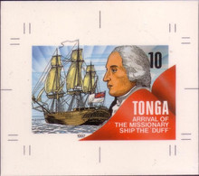 Tonga 1997 Cromalin Proof John Wesley Missionary 1797 - Ship The Duff - 5 Exist - Read Description - Théologiens