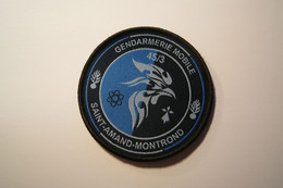 PATCH ECUSSON INSIGNE GENDARMERIE MOBILE 45/3 SAINT AMAND MONTROND BLEU - Police & Gendarmerie