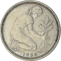 Monnaie, République Fédérale Allemande, 50 Pfennig, 1950, Munich, TB+ - 50 Pfennig