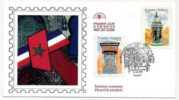 FRANCE - 1 Env FDC Soie - Patrimoine Culturel France - Maroc - 14/2/2001 - Paris - 2000-2009