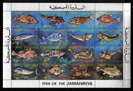 Libya 1983 Fish Sheet Y.T. 1160/1175 ** - Libya