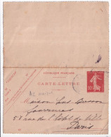SEMEUSE MAIGRE - 1906 - CARTE-LETTRE ENTIER Avec DATE 637 - COTE = 15 EUR. - Cartes-lettres