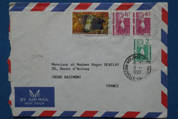 AA 2 NOUVELLE CALEDONIE  BELLE LETTRE  1990 AEROPLHILATELIE   NOUMEA   POUR BAZEMONT    FRANCE  +  +AFFRANCH. PLAISANT - Briefe U. Dokumente