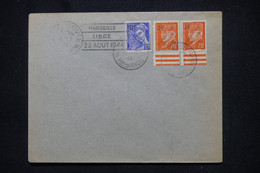 FRANCE - Type Mercure Et Pétain Avec Surcharge De Libération Sur Enveloppe De Marseille En 1944 - L 106074 - Libération