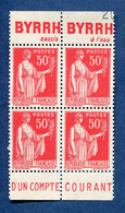 ⭐ France - Variété - YT N° 283 - Couleurs - Pétouilles - Pub Byrrh - Neuf Sans Charnière - 1932 Et 1933 ⭐ - Unused Stamps