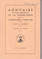 Vernon Gisors Giverny (Eure 27)  Annuaire Des Cinq Départements De La Normandie Congrès De Vernon 1981 Monet - Normandie