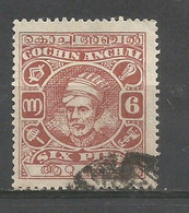 Cochin - 1943 Sir Kerala Varma 6p Used   Sc 65  SG 88 - Cochin