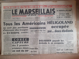 JOURNAL LE MARSEILLAIS SOIR GUERRE DE COREE  24 DECEMBRE 1950 - 1950 - Nu