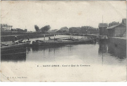 62  Saint Omer  -    Canal  Et Quai Du Commerce  - Peniche - Saint Omer
