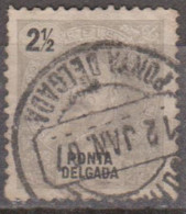 PONTA DELGADA (Açores) - 1897,  D. Carlos I.  2 1/2 R.   D.11 3/4 X 12  (o)   MUNDIFIL  Nº 13 - Ponta Delgada