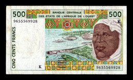 West African St. Senegal 500 Francs 1996 Pick 710Kf BC+ F+ - Senegal