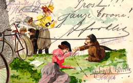 Fahrrad, Radfahrer, Sign. Raphael Kirchner, 1901 - Kirchner, Raphael