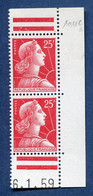 ⭐ France - Variété - YT N° 1011 - Couleurs - Pétouilles - Neuf Sans Charnière - 1955 ⭐ - Ungebraucht