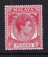 Malaya - Penang: 1949/52   KGVI    SG9    8c  Scarlet    MH - Penang