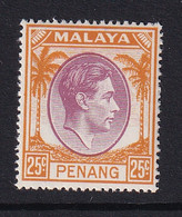 Malaya - Penang: 1949/52   KGVI    SG16    25c    MH - Penang