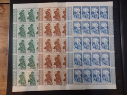Nouvelle Calédonie Poste Aérienne N°36/38 - PEIQI 1942 - Feuille De 20 Exemplaires - Neufs ** Sans Charnière - TB - Unused Stamps