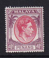 Malaya - Penang: 1949/52   KGVI    SG18    40c    MH - Penang