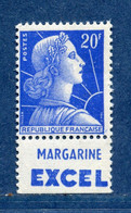 ⭐ France - Variété - YT N° 1011 B - Couleurs - Pétouilles - Pub Excel - Neuf Sans Charnière - 1955 ⭐ - Ungebraucht