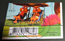Nederland - NVPH - 3694x - 2018 - Gebruikt - Cancelled - Fabeltjeskrant - Ed En Willem Bever - Tab Onder En Rechts - Used Stamps