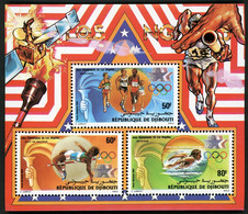 DJIBOUTI Bloc Spécial COTE 20 € Poste Aérienne N° 204 à 206 MNH ** Jeux Olympiques Olympic Games LOS ANGELES. TB/VG - Gibuti (1977-...)