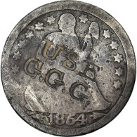 Monnaie, États-Unis, Seated Liberty Dime, Dime, 1854, U.S. Mint, Philadelphie - 1837-1891: Seated Liberty (Liberté Assise)