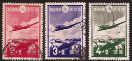 JAPON - Fx. 10083 - Yv. 243/5 - Sobretasa Pro-Aviacion - 1937 - Ø - Usati