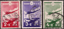 JAPON - Fx. 10084 - Yv. 243/5 - Sobretasa Pro-Aviacion - 1937 - Ø - Usati