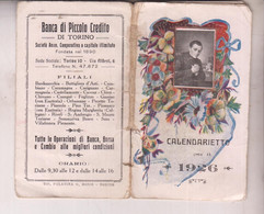 CALENDARIO FORMATO PICCOLO 1926 TORINO PUBBLICITA' CREDITO BIELLESE BIELLA - Petit Format : 1921-40