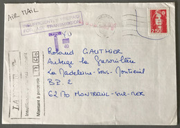 France Marianne De Briat Sur Enveloppe, TAD SINGAPOURE + Courrier Taxé - (W1409) - 1961-....