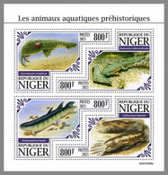 NIGER 2021 MNH Prehistorical Water Animals Wassersaurier Dinosaures Aquatiques M/S - OFFICIAL ISSUE - DHQ2137 - Vor- U. Frühgeschichte