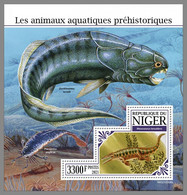 NIGER 2021 MNH Prehistorical Water Animals Wassersaurier Dinosaures Aquatiques S/S - IMPERFORATED - DHQ2137 - Vor- U. Frühgeschichte