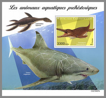 CENTRALAFRICA 2021 MNH Prehistoric Water Animals Wassersaurier Dinosaures Aquatiques S/S - OFFICIAL ISSUE - DHQ2137 - Vor- U. Frühgeschichte