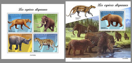 CENTRALAFRICA 2021 MNH Extinct Species Ausgestorbene Tiere Especes Disparues M/S+S/S - IMPERFORATED - DHQ2137 - Vor- U. Frühgeschichte