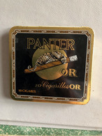 Boîte à Cigares Vide En Métal ‘Panter  Or’ - Other & Unclassified