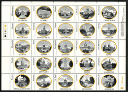 U.S.A. - Complete Unused Pane Of 50 Stams (labels) ' Capitals Of The 50 States.. MNH. Issued 1983. - Unclassified