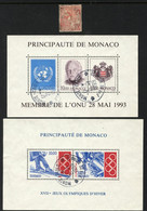 MONACO - One Stamp And 2 Blocks Used. MICHEL #14, Block #60, 61. - Collections, Lots & Séries