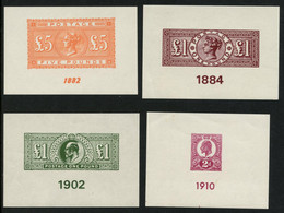 GREAT BRITAIN -  Four (4) Cinderellas ? All Unused. Reprints Of Older Stamps In Small Sheets. - Werbemarken, Vignetten