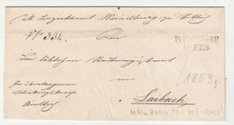 Austria Ex-offo Letter Cover Posted 1853 Poesendorf (Malo Hudo) To Laibach (Ljubljana) B210901 - Slovenia