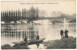 Paysage Artistiques Des Bords De La Seine La Pêche Du Soir - Ile-de-France