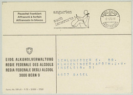Schweiz / Helvetia 1976, Postkarte Pauschalfrankiert Bern - Basel, Gurten / Ceintures / Belt - Unclassified