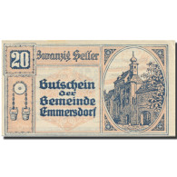 Billet, Autriche, Emmersdorf, 20 Heller, Eglise 1920-12-31, SPL, Mehl:FS 171a - Autriche