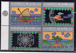 MARSHALL ISLANDS ISOLE 1984 INAUGURATION OF POSTAL SERVICE INDEPENDENCE BLOCK SET SERIE BLOCCO MNH - Marshall