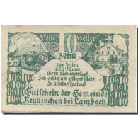 Billet, Autriche, Lambach, 10 Heller, Maison 1920-12-31, SUP+, Mehl:FS 658 - Autriche