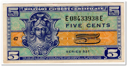 UNITED STATES,MILITARY PAYMENT CERTIFICATE,5 CENTS,1954,P.M29,XF+ - 1954-1958 - Series 521