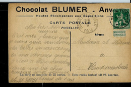 Carte Firme (Chocolat Blumer- Anvers) Obl. TORHOUT - A  A - Du 02/05/1914 - Poste Rurale