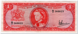 TRINIDAD AND TOBAGO,1 DOLLAR,L.1964,P.26c,VF-XF - Trinidad & Tobago