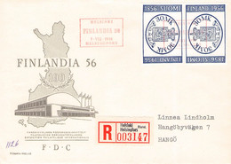 FINLAND - REGISTERED MAIL 1956 FINLANDIA 56 Mi #457 //GR20 - Covers & Documents