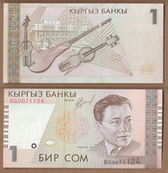 AC - KYRGYZSTAN 1 SOM BG  UNCIRCULATED - Kirghizistan