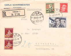 SCHWEIZ - EINSCHREIBEN 1927 CHIASSO > CHEMNITZ/DE //GR22 - Briefe U. Dokumente