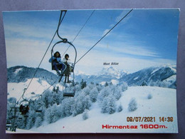 CP 74 Haute Savoie BELLEVAUX HIRMENTAZ  1200m. -1600m. - Le Télésiège  - Au Fond Le Mont Billiat 1895 M. 1970 - Bellevaux